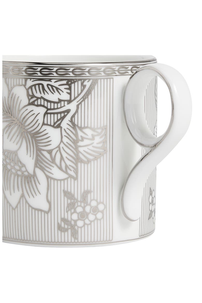 Silver Tonquin Bone China Mug, Alternate, color, SILVER