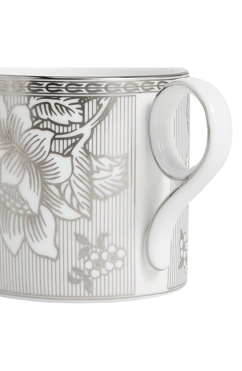 Wedgwood Silver Tonquin Bone China Mug, Alternate, color, Silver