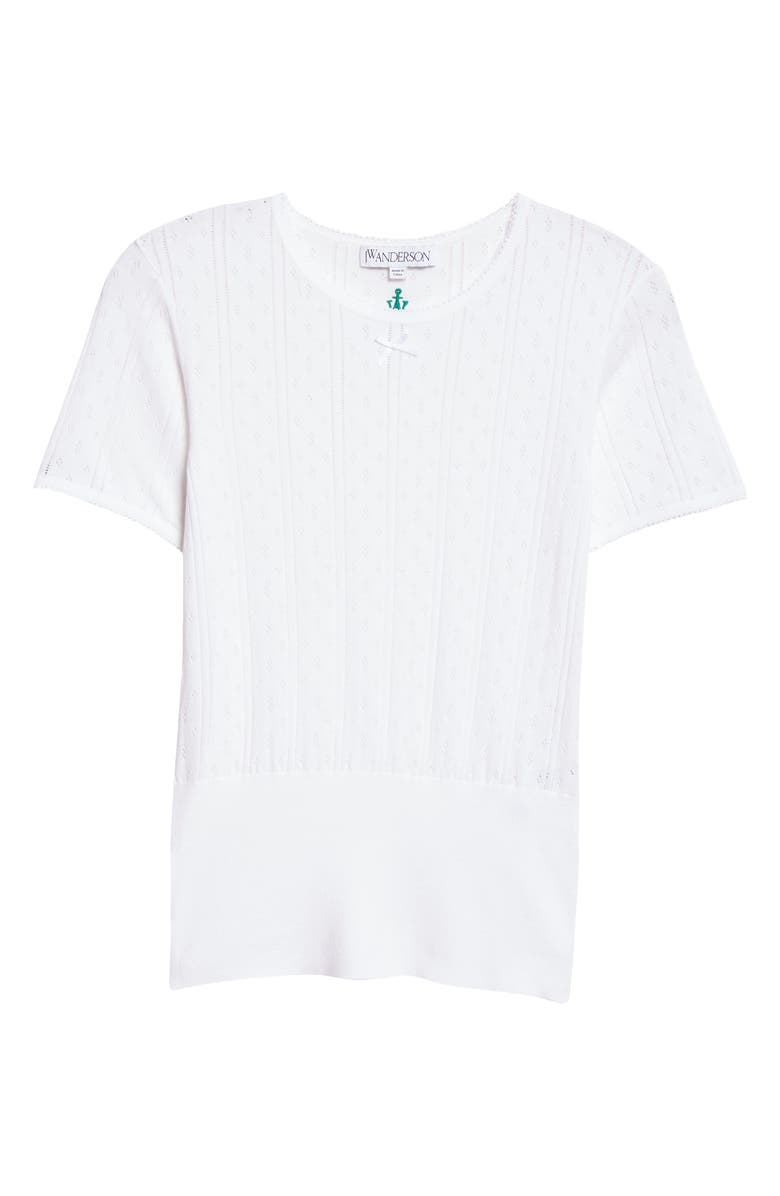 JW Anderson Pointelle Cotton & Cashmere Sweater, Alternate, color, 