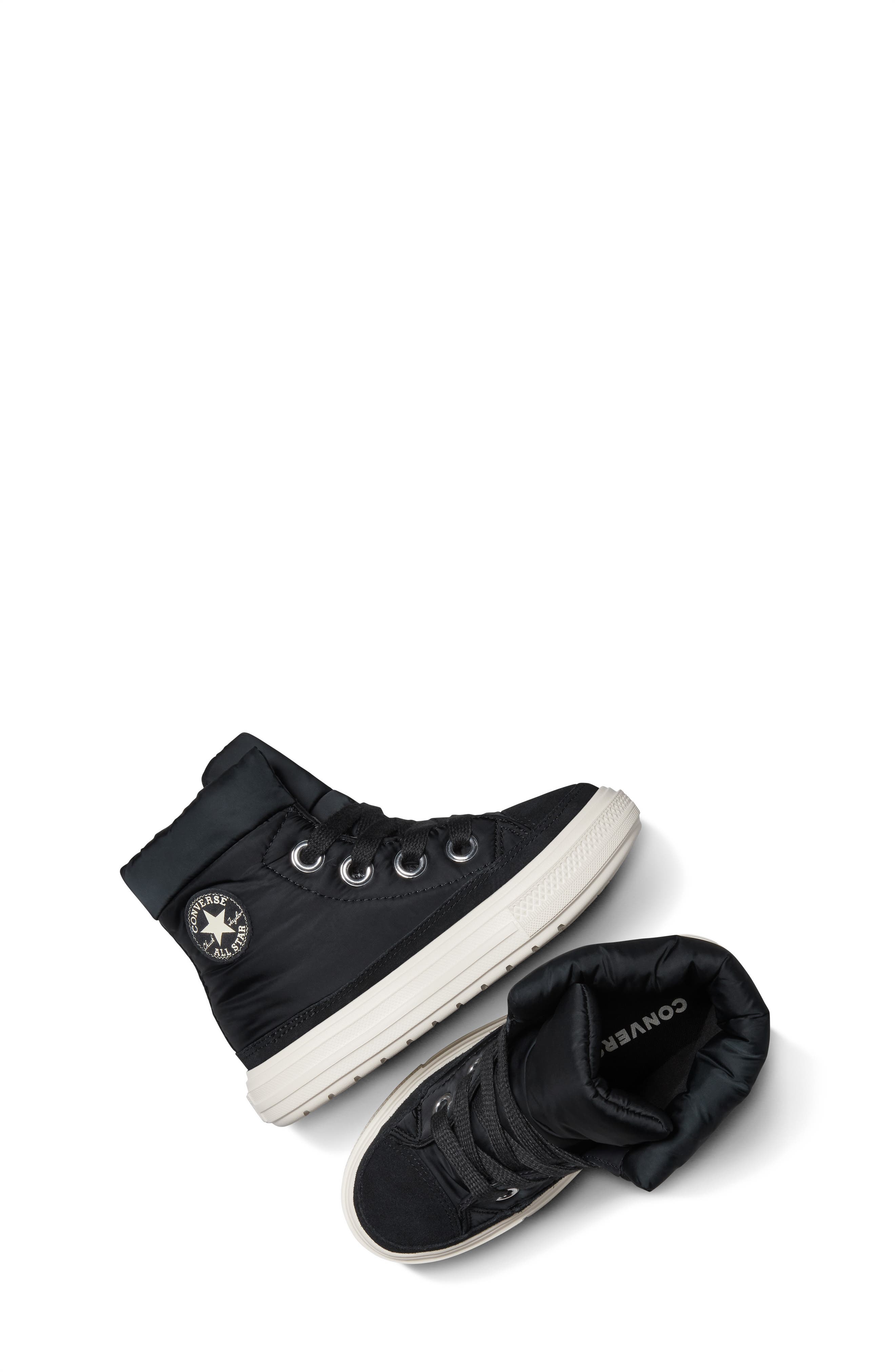 Converse Kids
 Chuck Taylor<sup
®</sup
 All Star<sup
®</sup
 Elements High Top Sneaker, Alternate, color, Black/ Egret/ Black