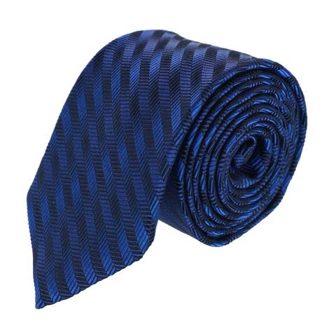 Nathanial Regal Patterned Diagonal Line Silk Business Necktie