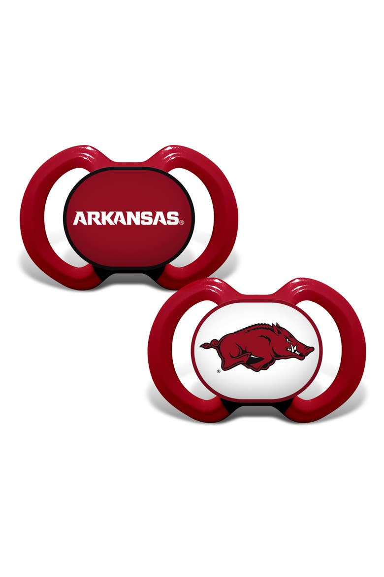 Arkansas Razorbacks Pacifier 2-Pack, Main, color, Multicolor