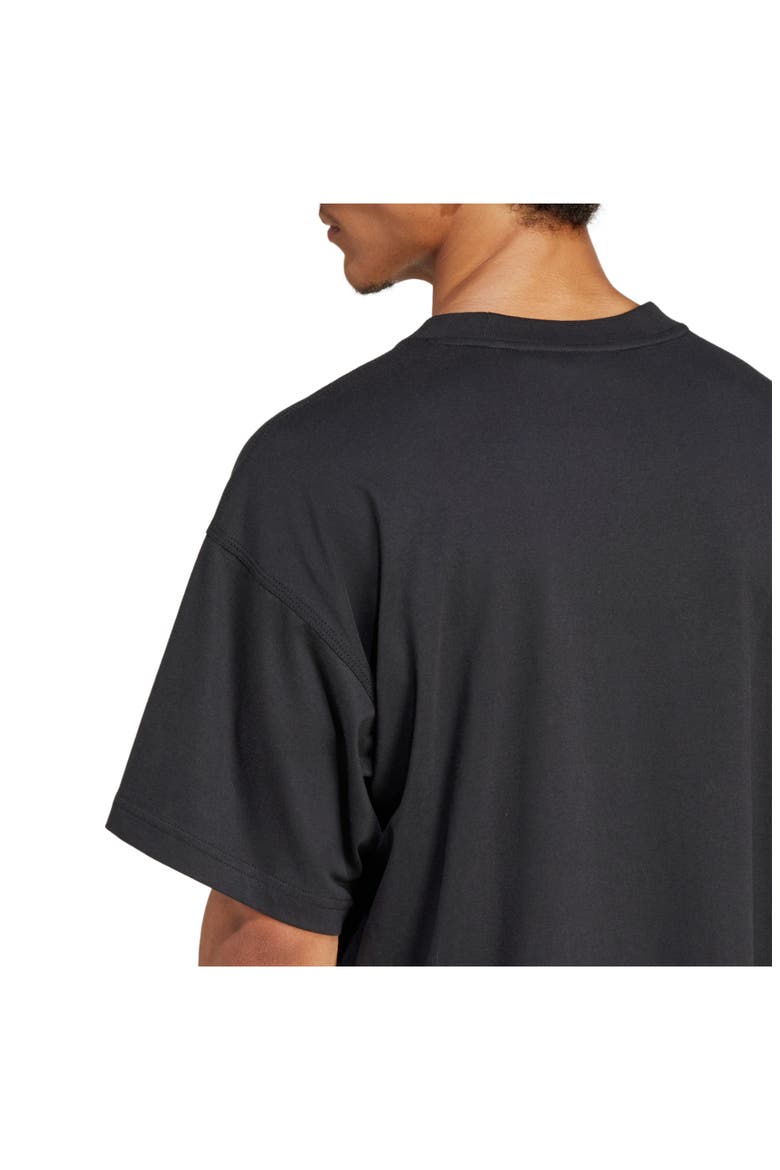 Trefoil Essentials Oversize Cotton T-Shirt, Alternate, color, BLACK
