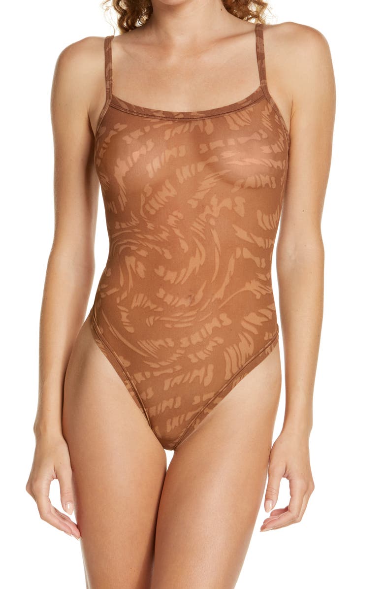 SKIMS Summer Mesh Strappy Bodysuit, Main, color,