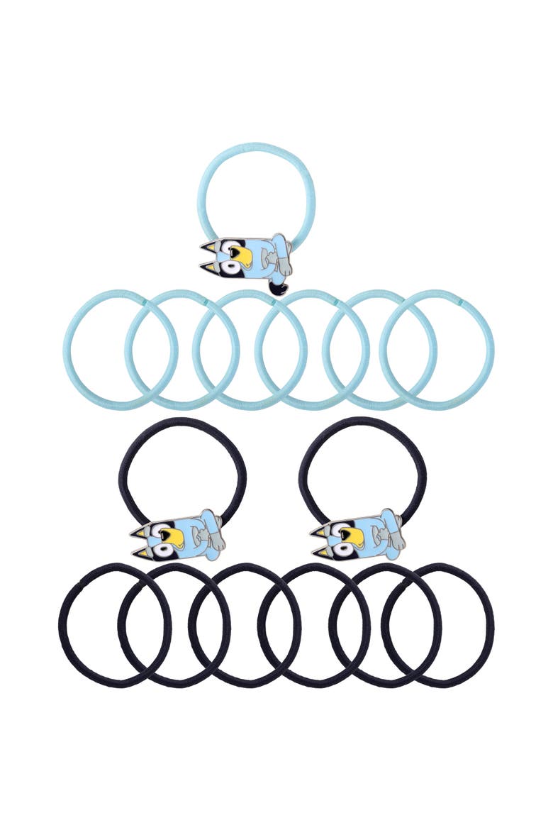 Hair Ties Pack of 15 Official License, Elastic Bands for Hair, Alternate, color, Blue