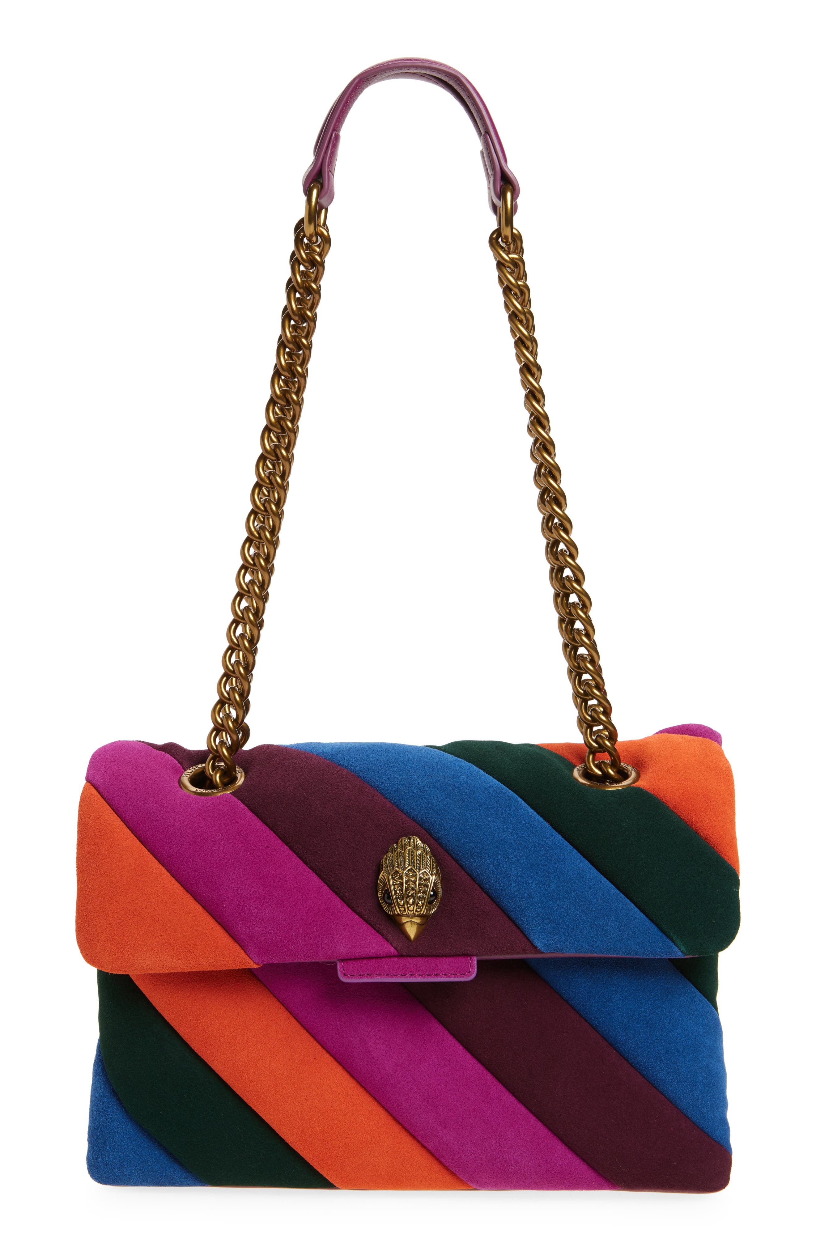 Kurt Geiger London Soho Quilted Suede Shoulder Bag, Main, color, 