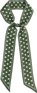 Lost Pattern "Retro Polka" Silk Skinny Scarf
