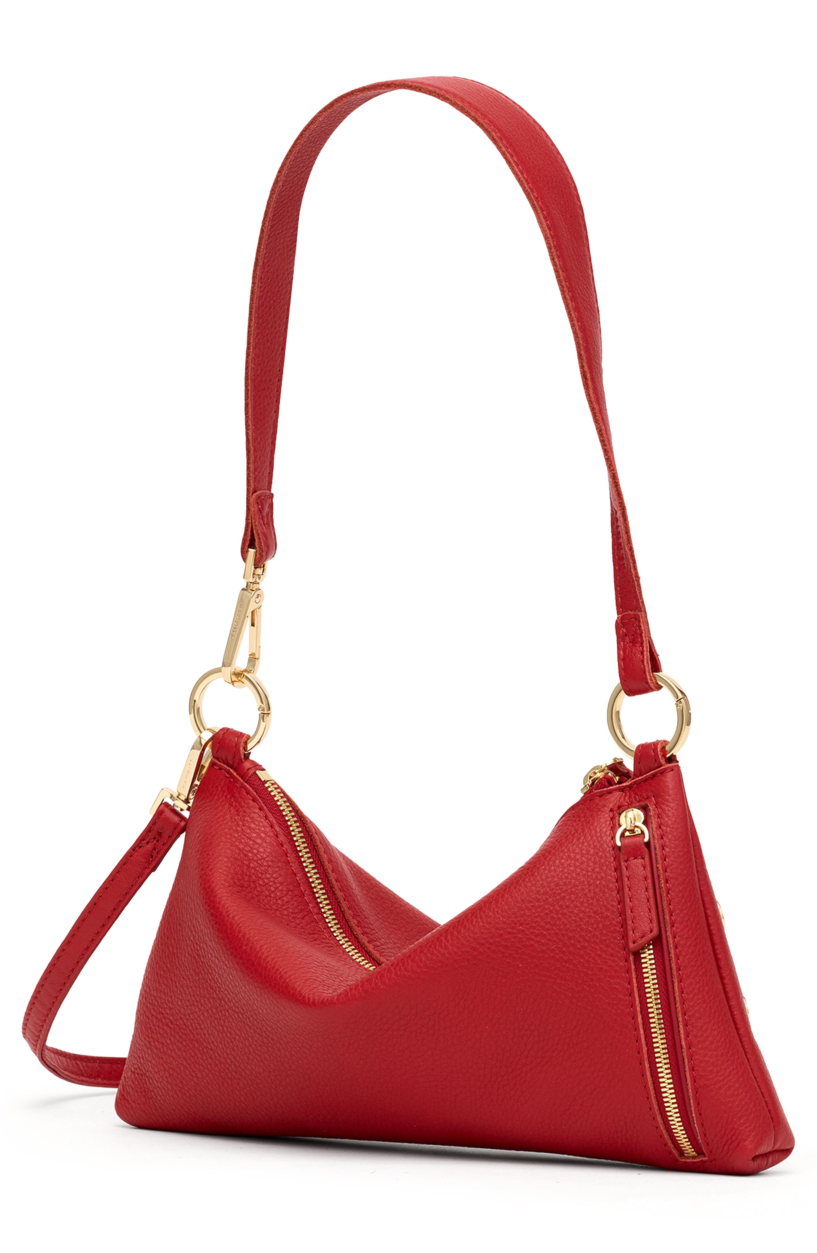 Kyle Shoulder Bag, Alternate, color, CHILI RED/GOLD