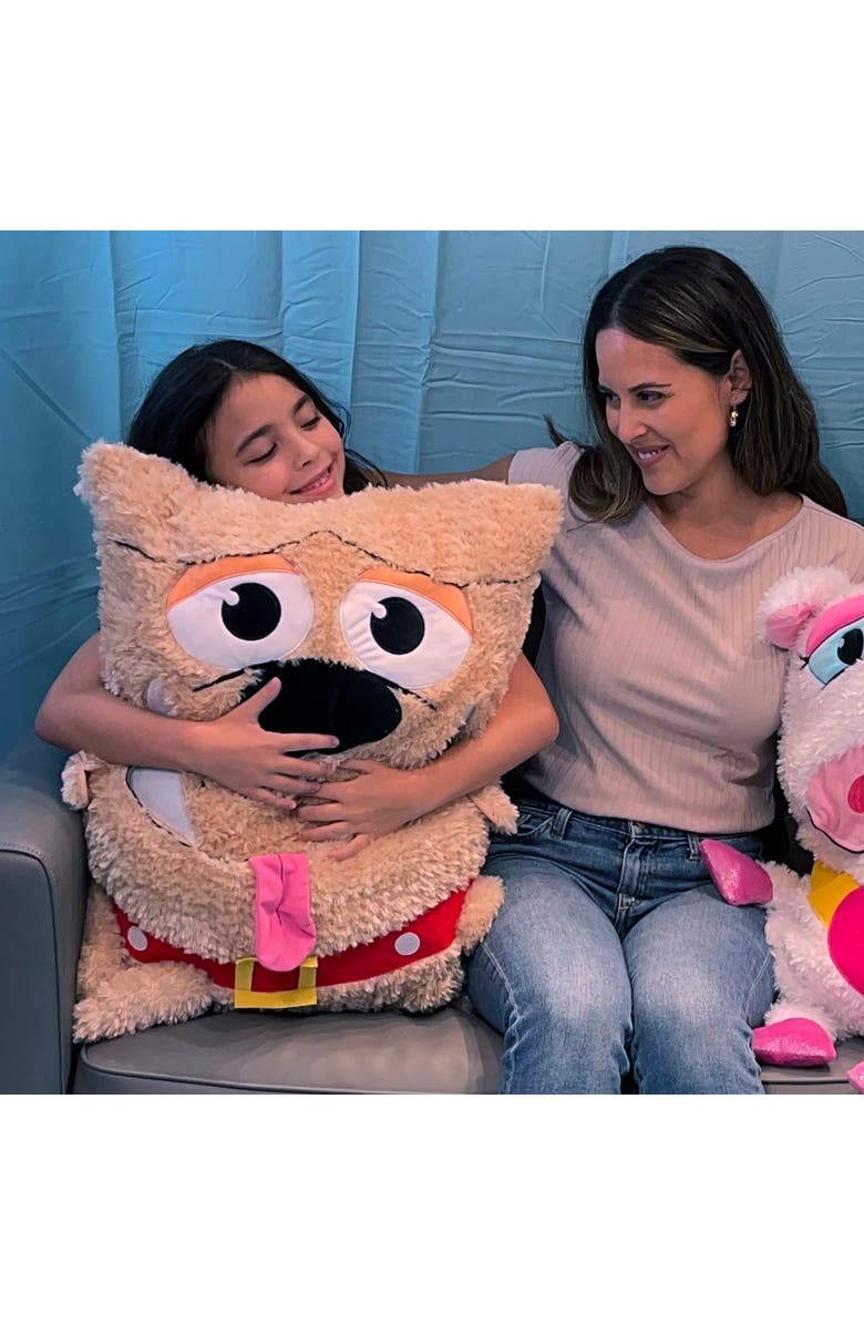 Shamzees Dog Brown Plush Pillow Cover, Soft Huggable Animal Character, Alternate, color, Multicolored