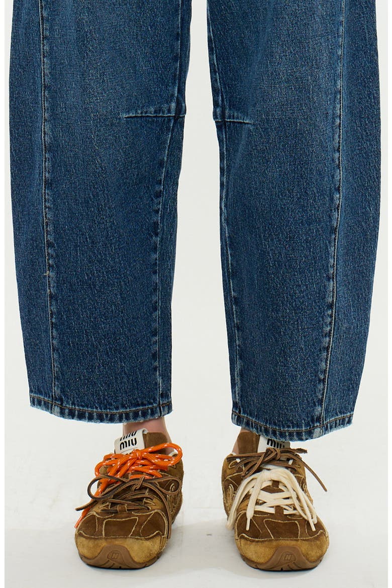 Naya Essentials Low Slung Horseshoe Jeans, Alternate, color, Dark Wash