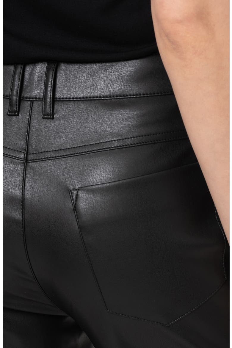 Faux Leather Wide Leg Pants, Alternate, color, BLACK