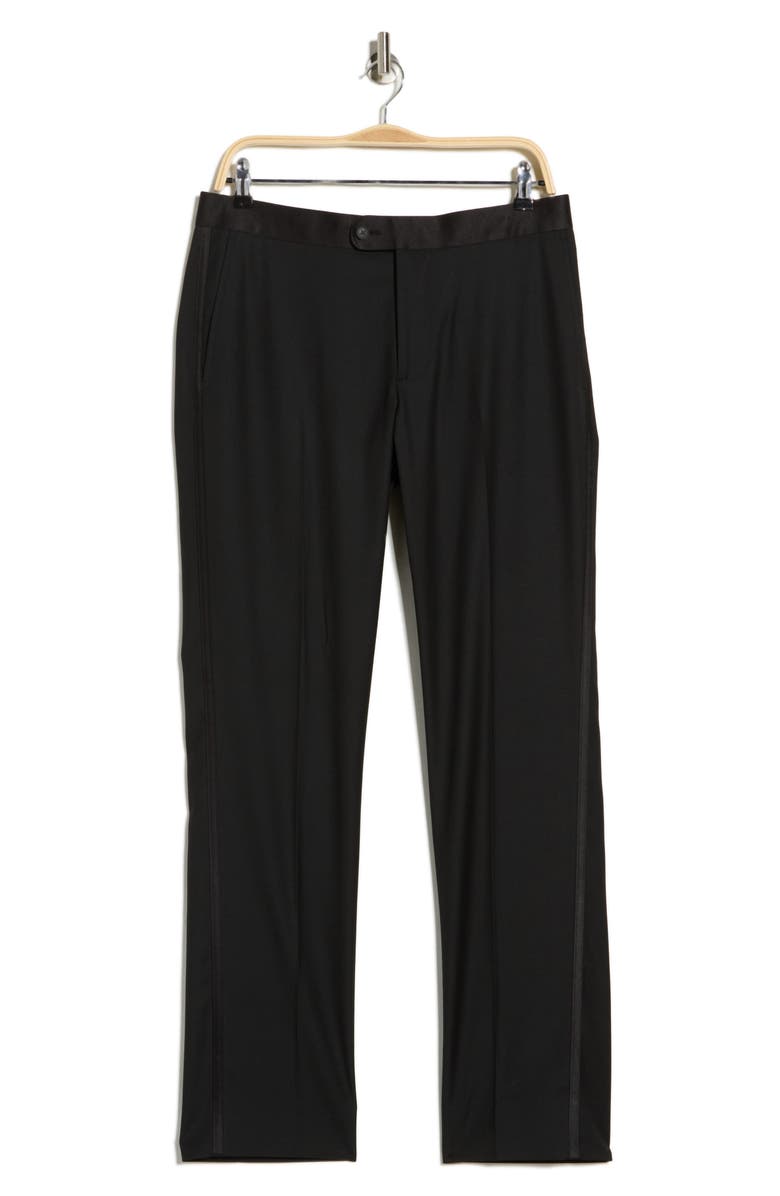 NORDSTROM RACK Tuxedo Pants, Alternate, color, Black Rock