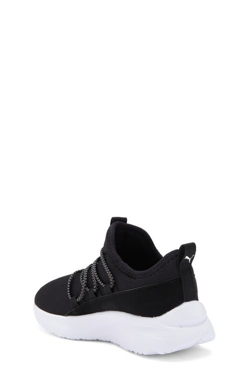 Puma Kids' Softride One4all Slip-on Sneaker In Black- White