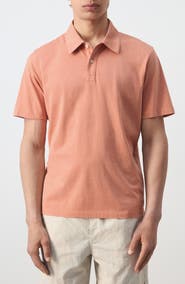 MANGO Solid Cotton Piqué Polo