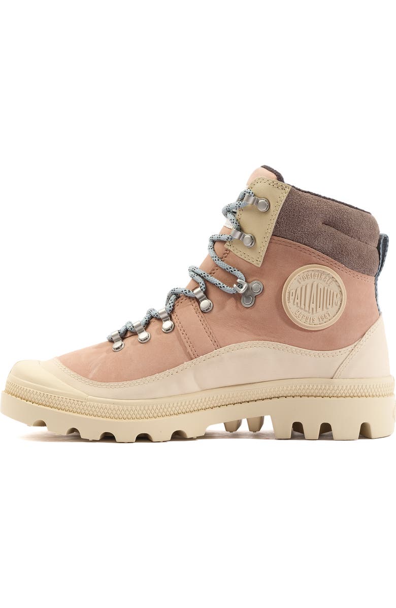 Palladium Pallabrousse Waterproof Lace-Up Boot, Alternate, color, Light Beige