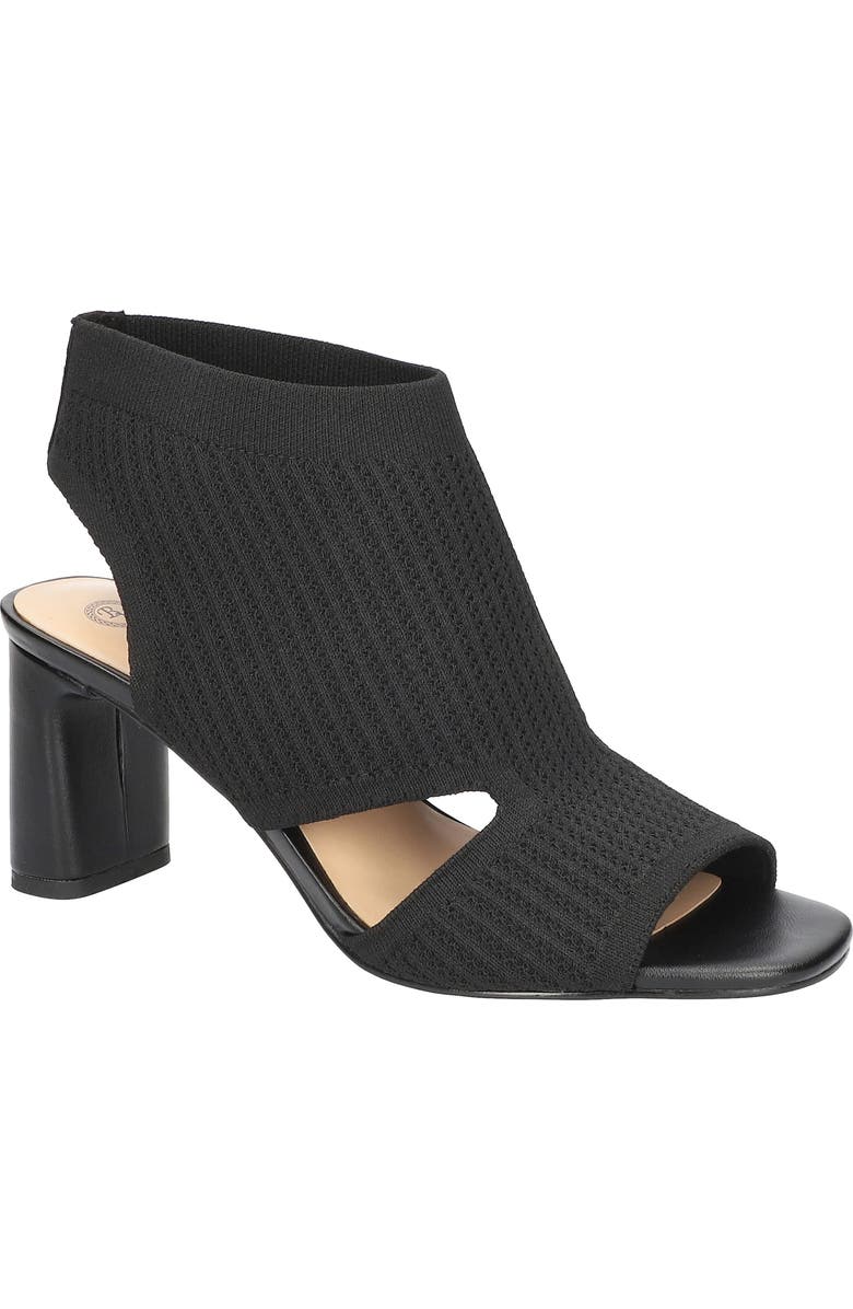 Bella Vita Mira Stretch Knit Sandal, Main, color, Black Knit