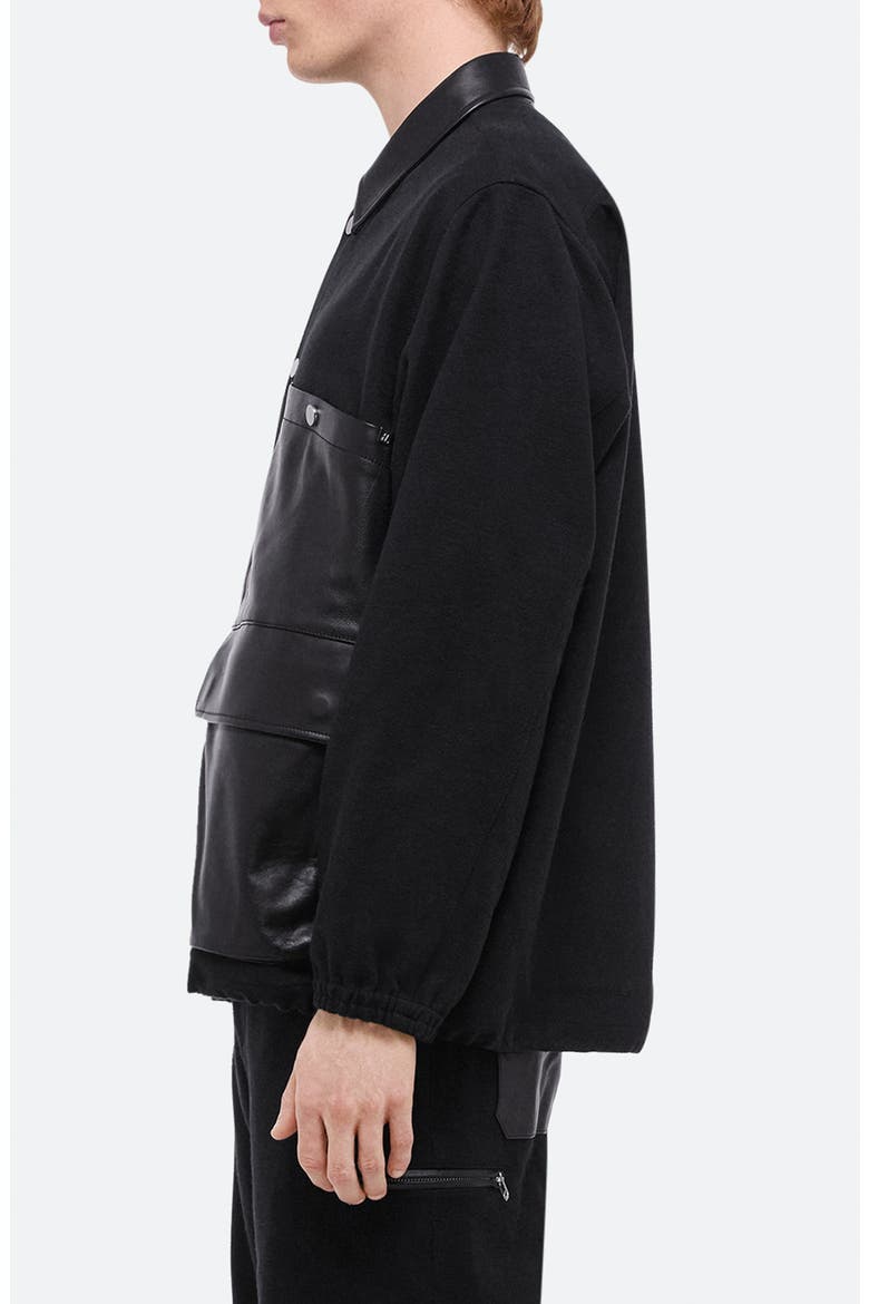 Mixed Media Hunting Jacket, Alternate, color, BLACK