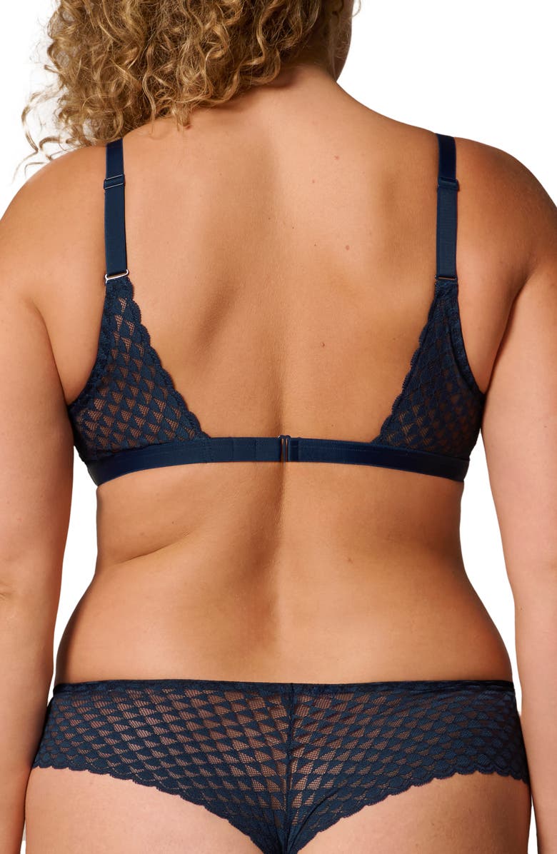 Simone Perele Subtile Triangle Wirefree Bra, Alternate, color, Midnight