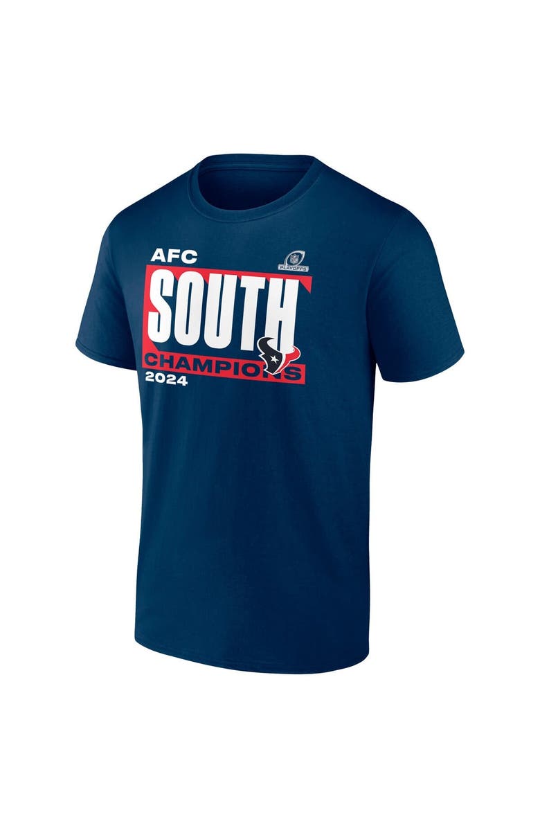 FANATICS Men's Fanatics  Navy Houston Texans 2024 AFC South Division Champions Conquer T-Shirt, Alternate, color, 
