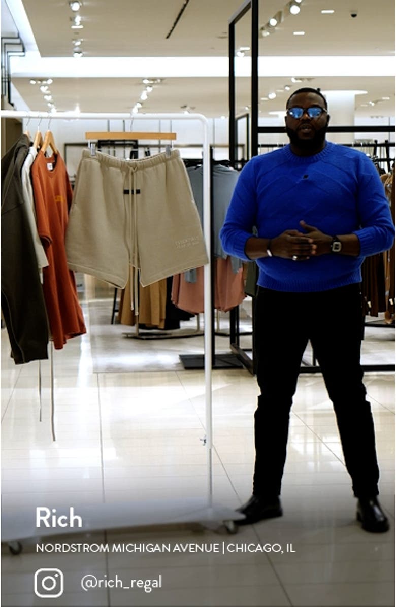 Essentials Cotton Blend Drawstring Shorts, sales video thumbnail