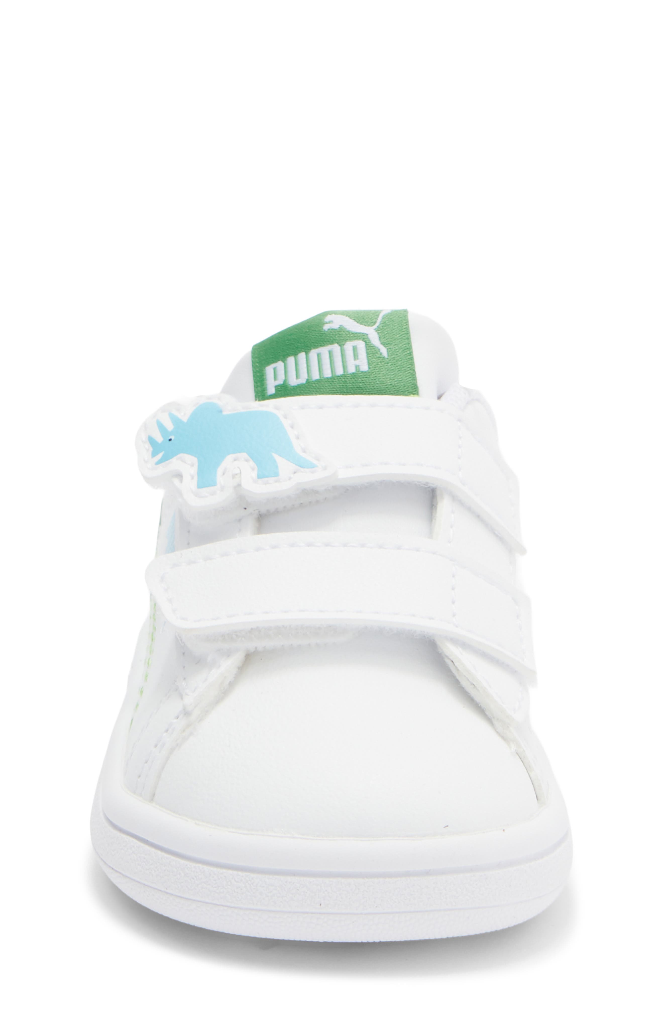 PUMA Kids' Smash 3.0 Dino Sneakers, Alternate, color, Puma White/ Green Fruit/ Blue