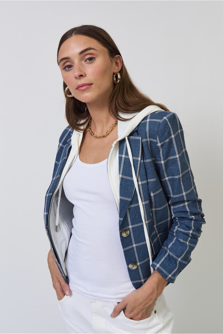 Nevada Windowpane Dickey Jacket, Main, color, NAVY