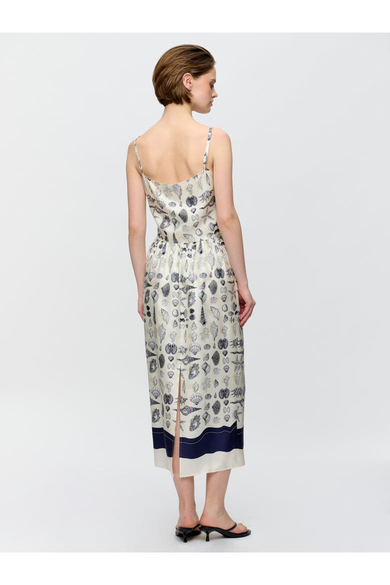 Samantha Print dress, Alternate, color, Navy / Ivory