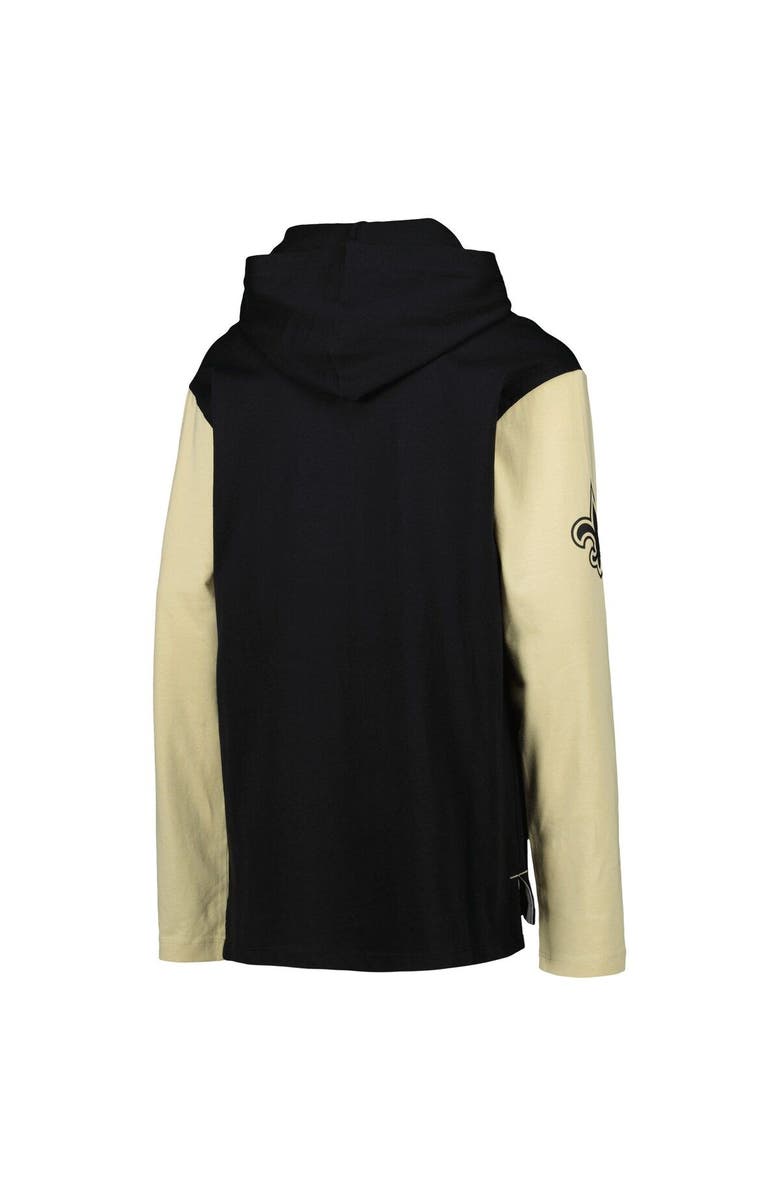 Outerstuff Youth Black New Orleans Saints Heritage Long Sleeve Hoodie T-Shirt, Alternate, color, 