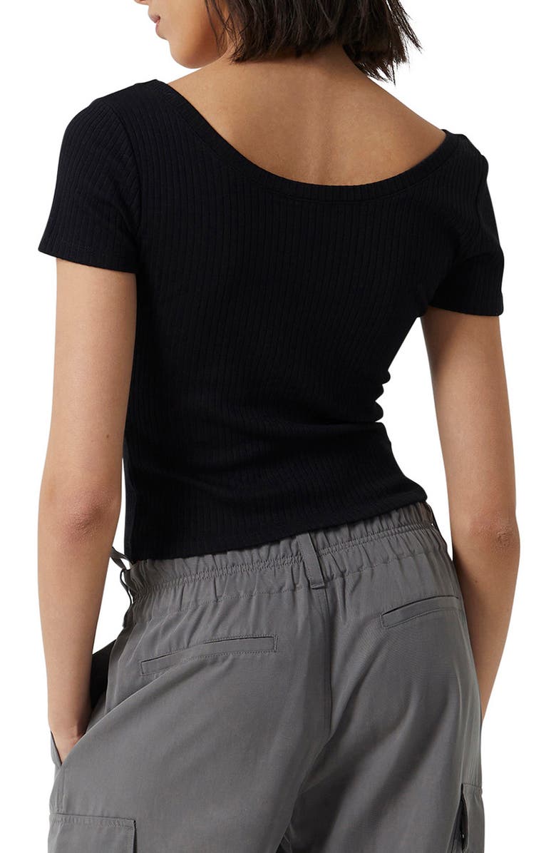 French Connection Tommy Ribbed T-Shirt, Alternate, color, 