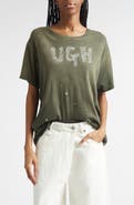 R13 Ugh Paint Splattered Cotton & Cashmere Graphic T-Shirt