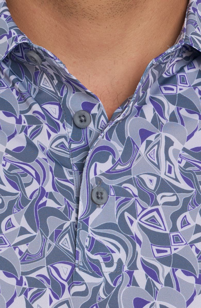 Robert Graham Retro Club Short Sleeve Performance Golf Polo, Alternate, color, Grey