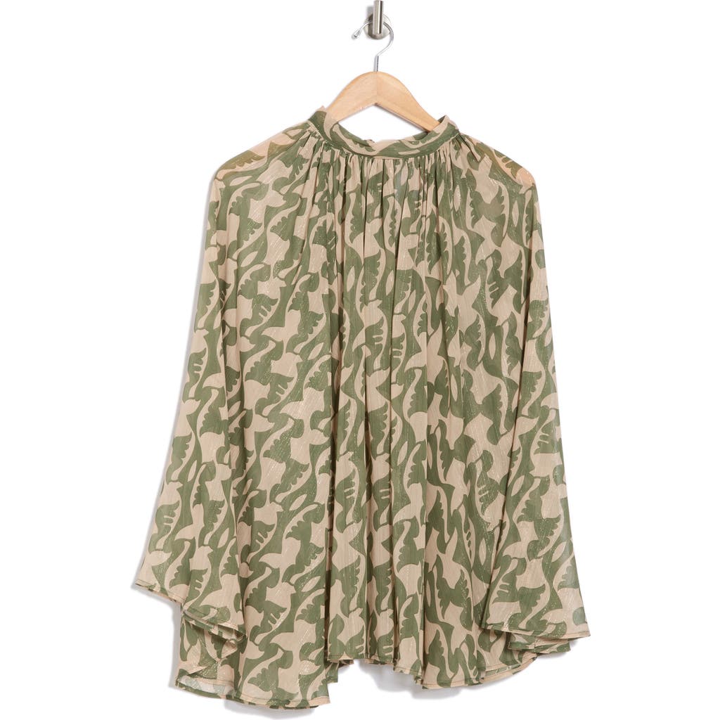 RENEE C RENEE C BELL SLEEVE MESH TOP