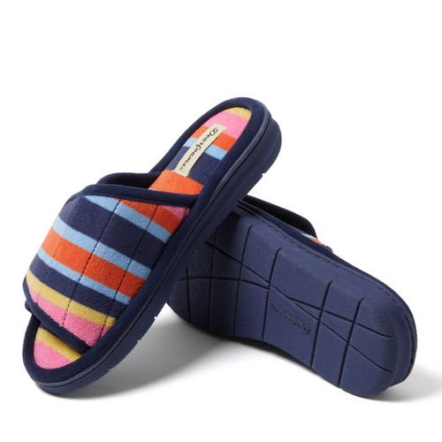 Shop Dearfoams Mickey Terry Adjustable Shower Slide Slipper In Multi
