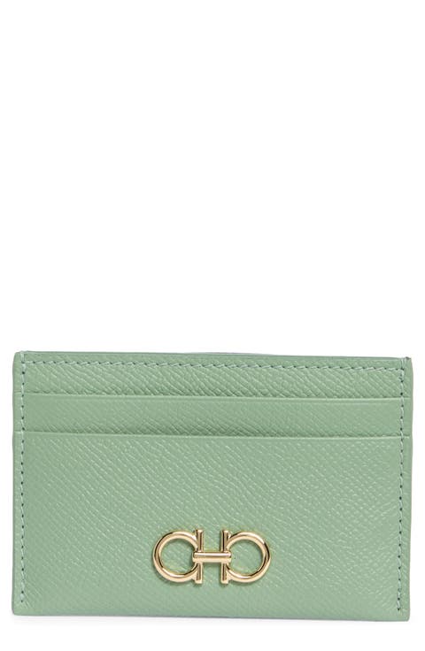 Gancini Leather Card Case