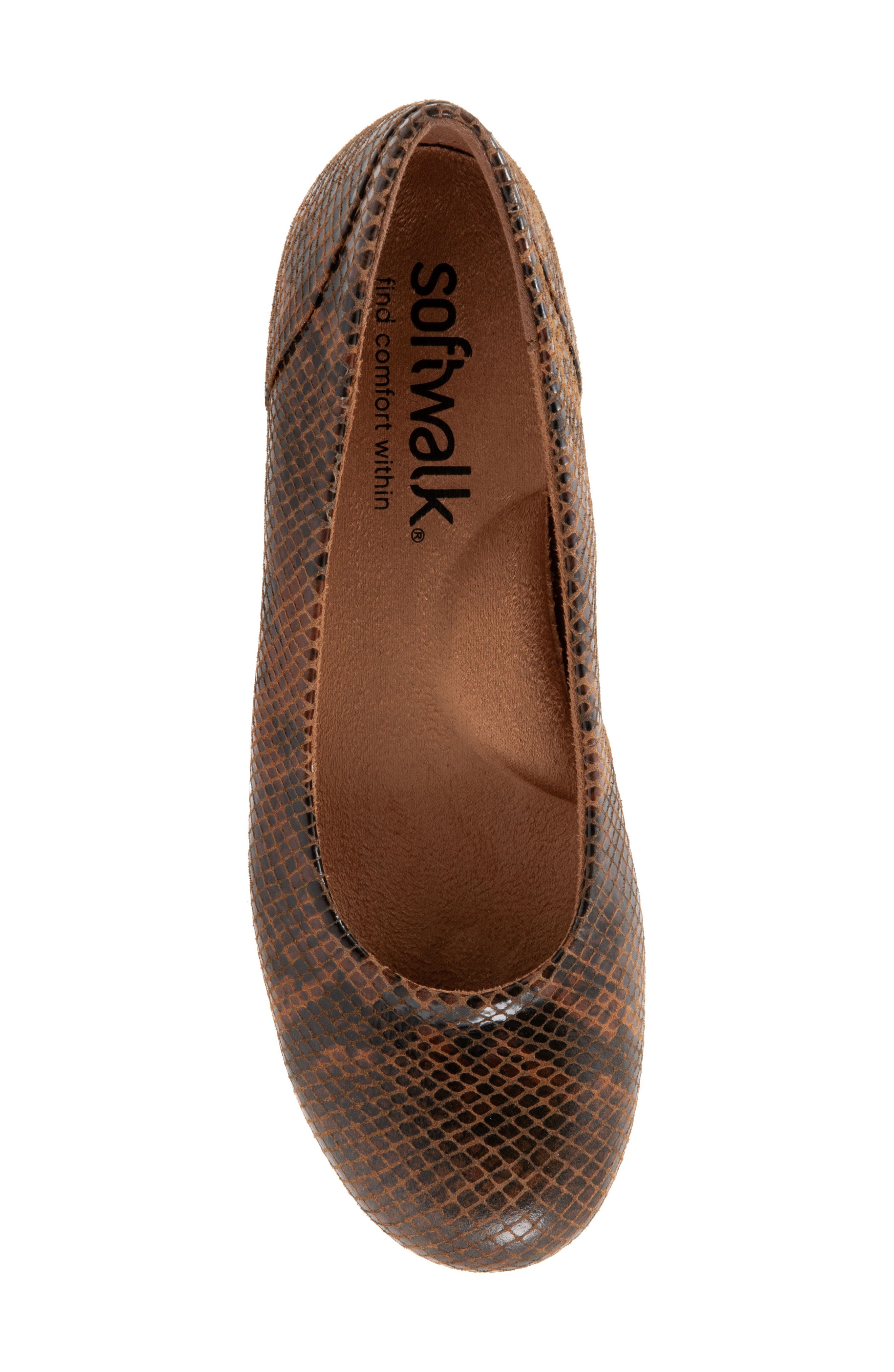 Sonoma Flat, Alternate, color, BROWN SNAKE PRINT LEATHER