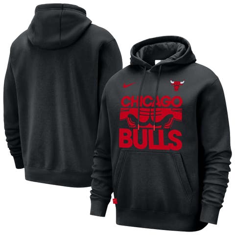 Men's Nike Black Chicago Bulls Courtside Club Pullover Hoodie