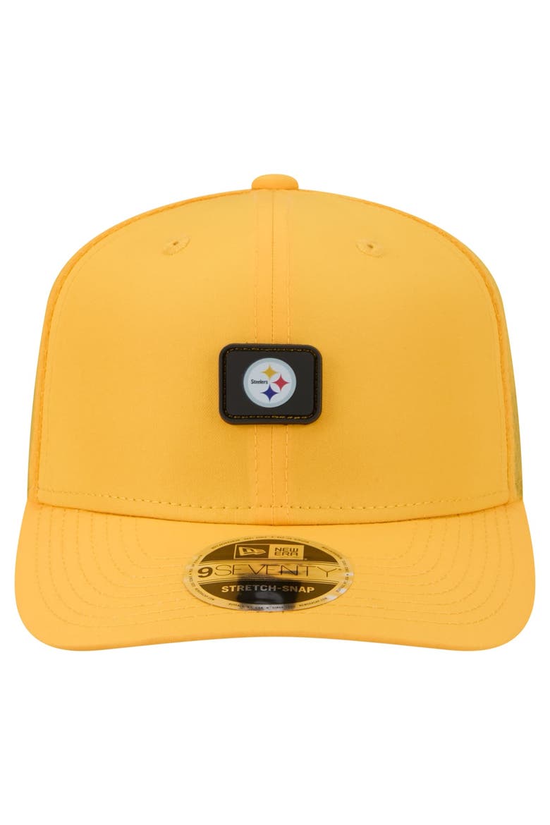 Men's New Era Gold Pittsburgh Steelers Micro Badge 9SEVENTY Adjustable Hat, Alternate, color, Gold