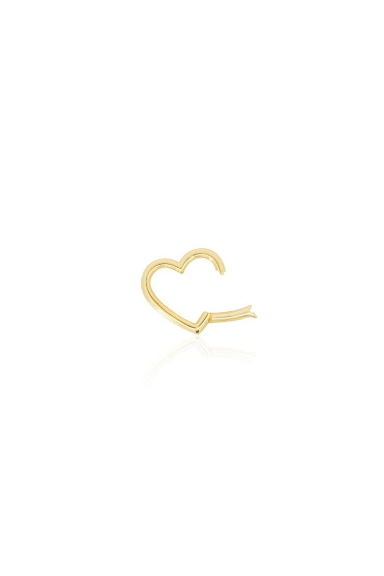 Gold Heart Charm Holder, Main, color, Yellow Gold