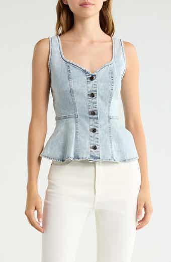 Peplum Denim Top