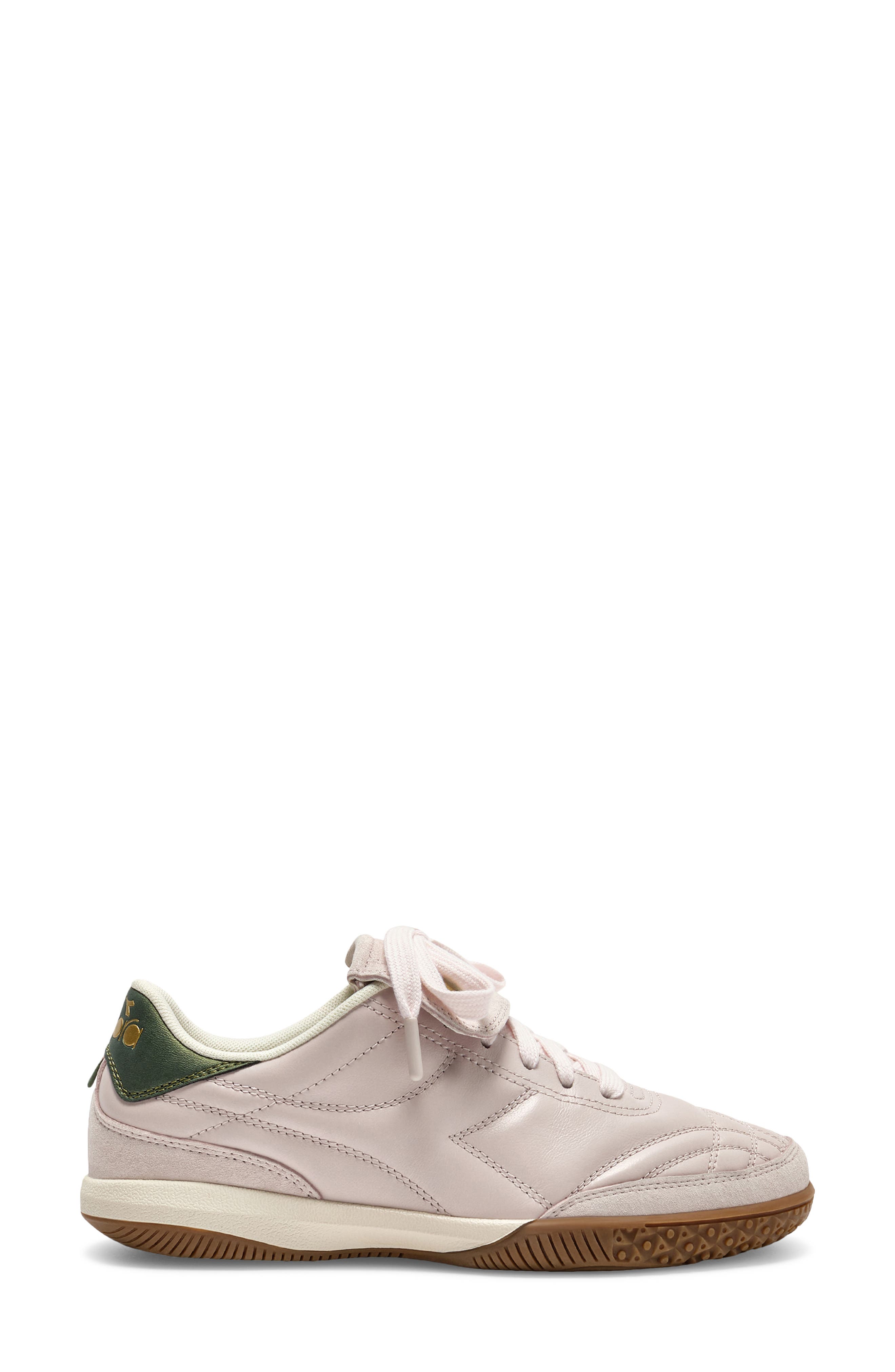 Gold Indoor Leather Sneakers, Alternate, color, PINK BABY