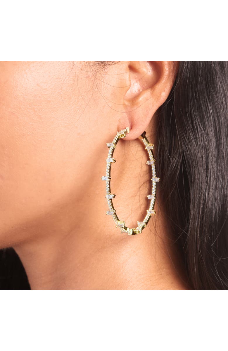 NICKKHO REY Jacob Hoop, Alternate, color, White/Gold