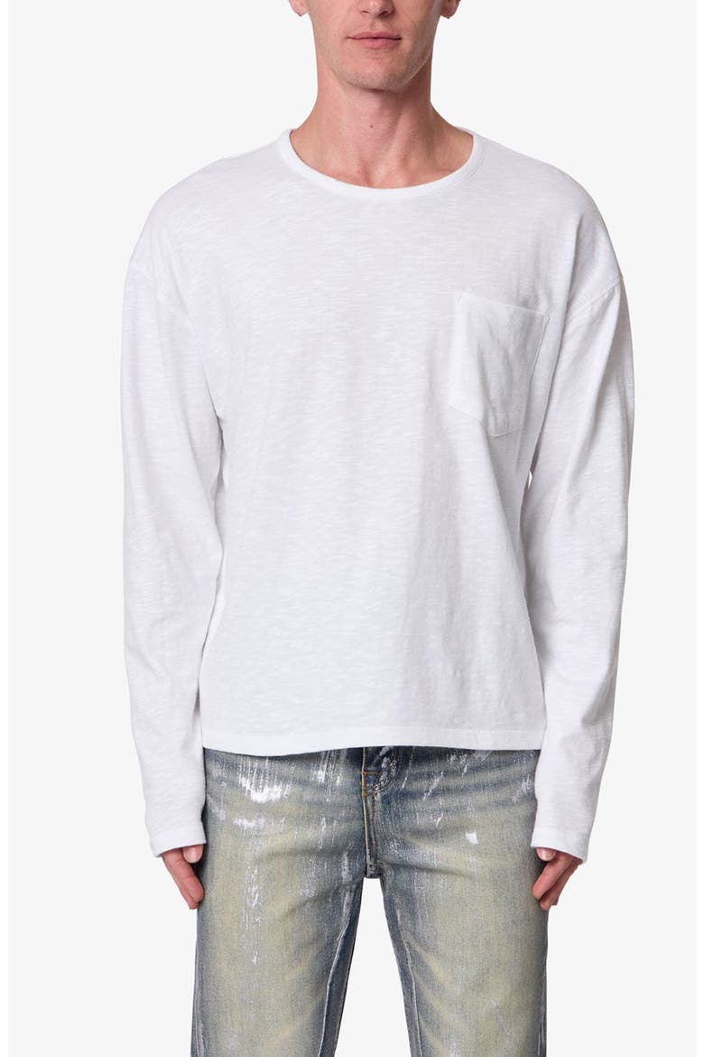 Slouchy Pocket Long Sleeve T-Shirt, Main, color, WHITE