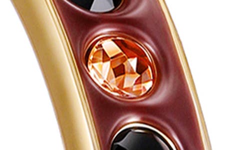 Guess Crystal Enamel Hoop Earrings In Gold