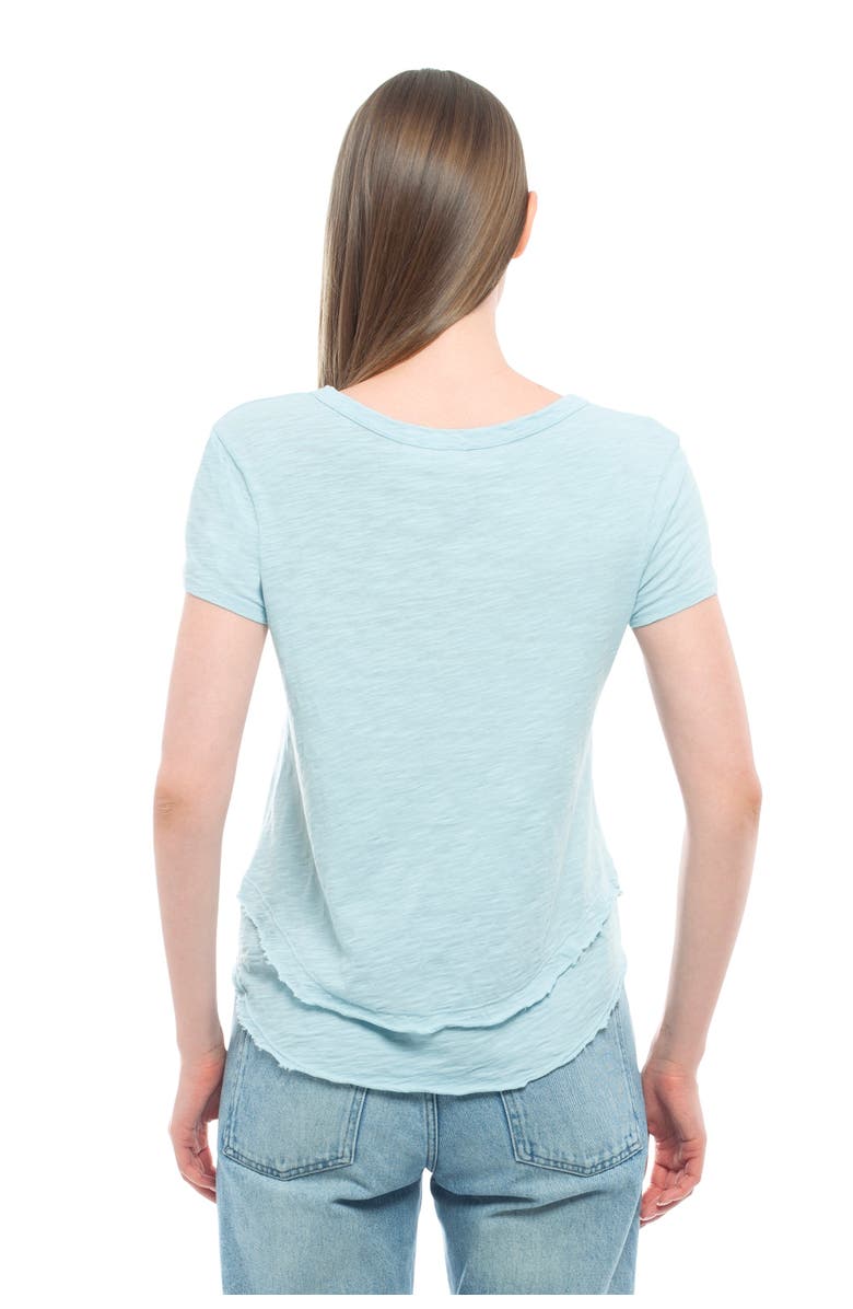 WILT Clothing Short Sleeve Mock Layer Tee, Alternate, color, White