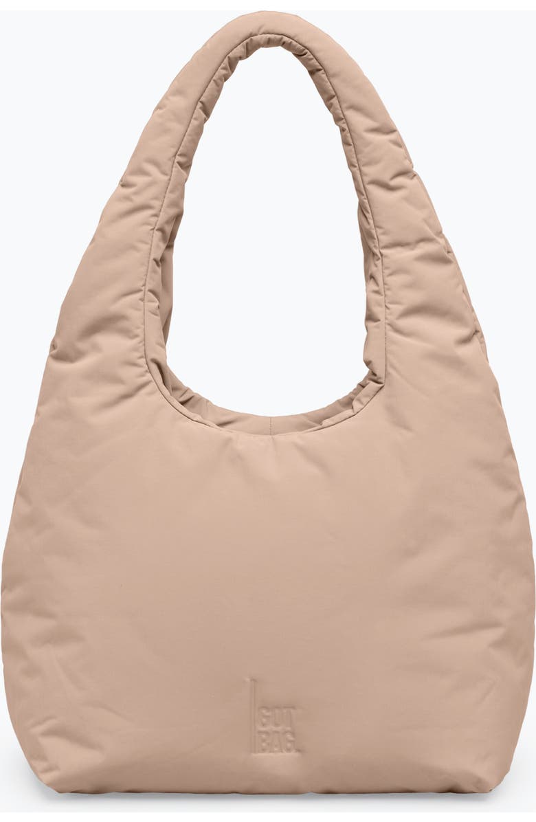 GOT BAG Cloud Shoulder Bag Recycled Nylon Puffer Handbag, Main, color, Sandbar