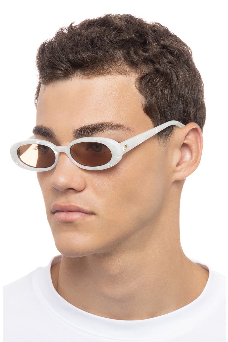 Outta Love 51mm Oval Sunglasses, Alternate, color, WHITE MARBLE
