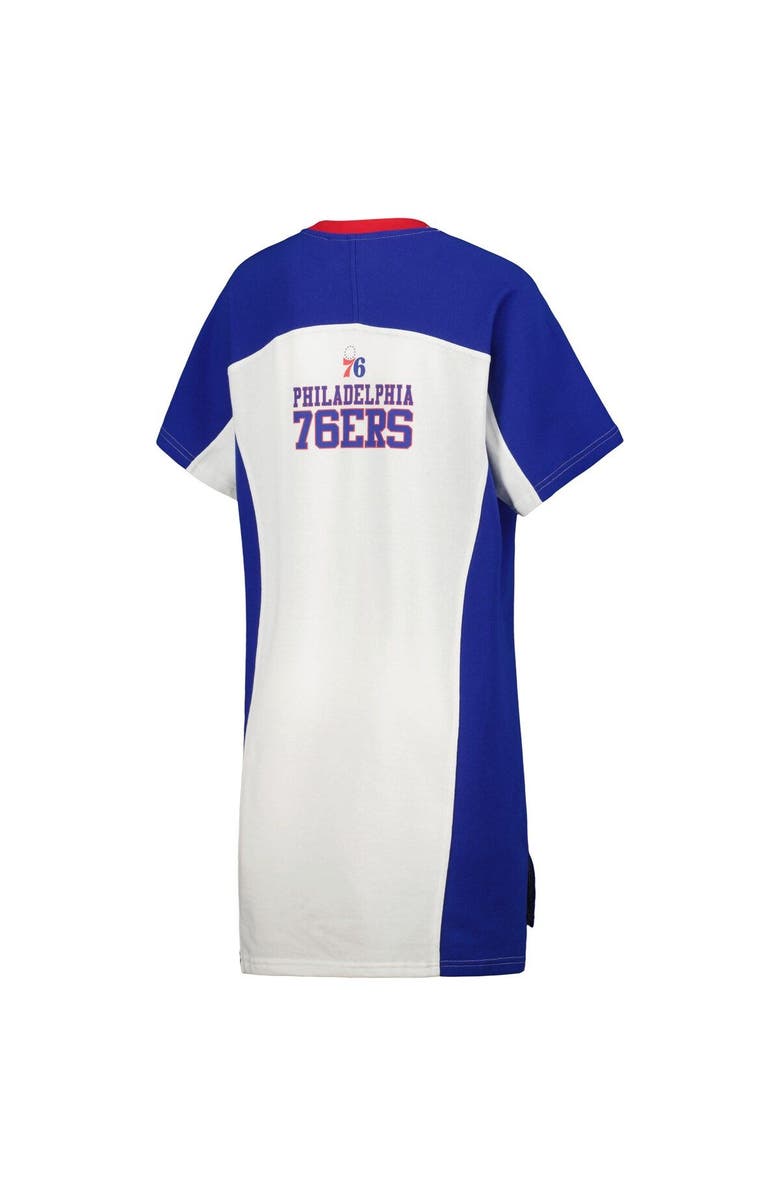 G-III 4HER BY CARL BANKS Women's G-III 4Her by Carl Banks White Philadelphia 76ers Free Throw T-Shirt Dress, Alternate, color, White