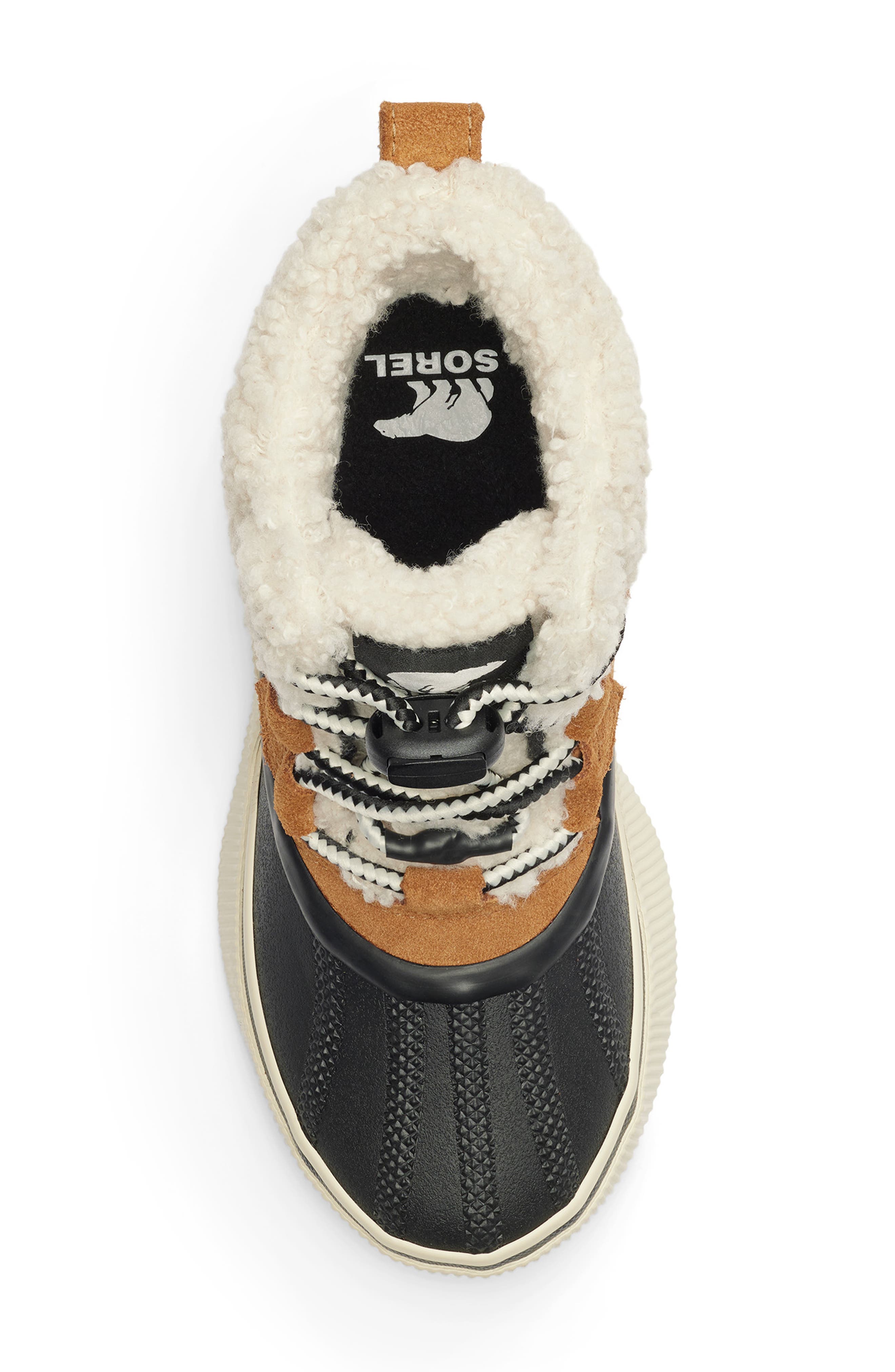 SOREL Kids' Out N About IV Chillz Waterproof Duck Boot, Alternate, color, Taffy/ Black