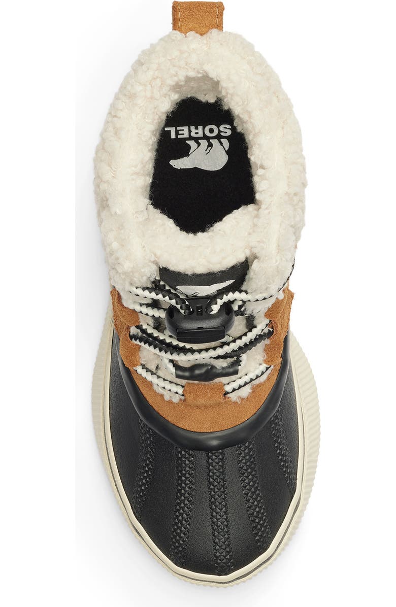 SOREL Kids' Out N About IV Chillz Waterproof Duck Boot, Alternate, color, Taffy/ Black