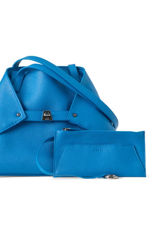Akris Ai Leather Convertible Shoulder Tote In Purple